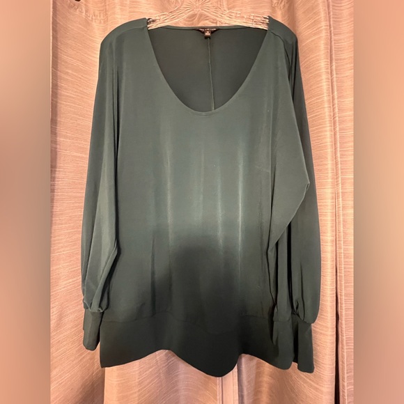 The Limited Tops - The Limited Hunter Green Woman’s Blouse
Balloon Sleeves V Neckline Chic